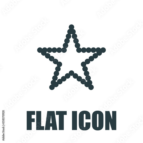 Black star - vector icon