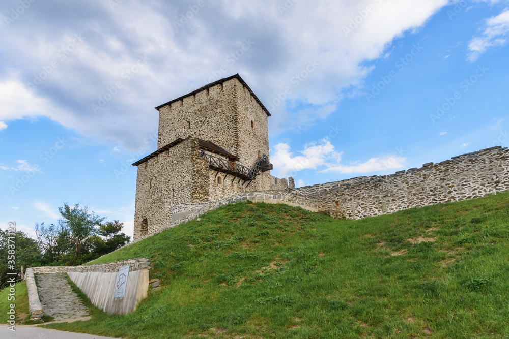 Vrsac, Serbia - June 04, 2020: Vrsac fortress in Serbia. Landmark architecture on Vojvodina district. Vrsac Castle formerly known as 