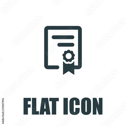 Certificate Diploma Vector Icon