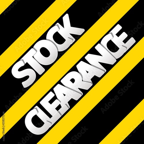 Stock clearance banner, flyer or poster design template