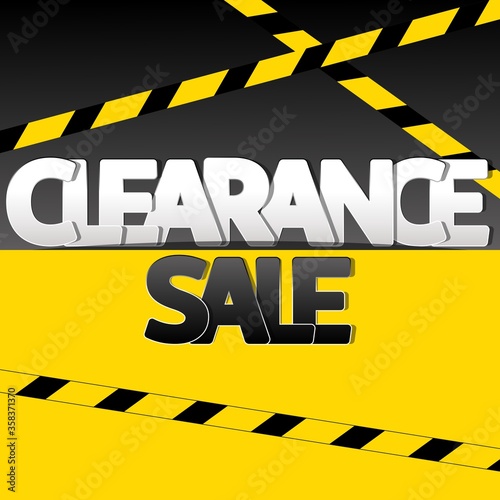 Clearance sale banner, flyer or poster design template © boivinnicolas