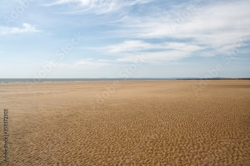 Deserted beach at Porthcawl, Wales, United Kingdom