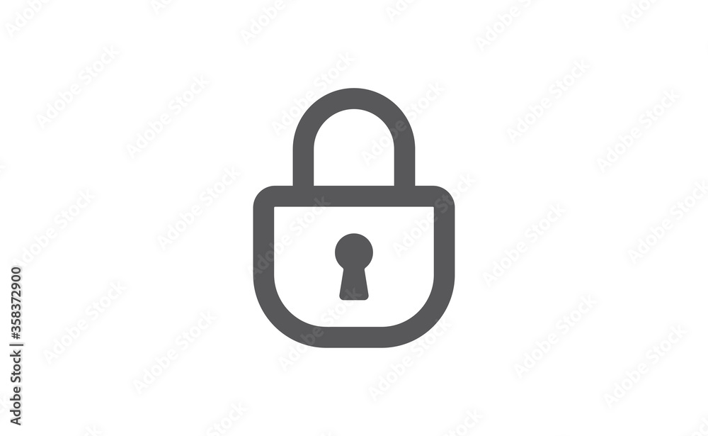 Lock icon, security symbol. Padlock pictogram. Lock icon, security symbol. Padlock pictogram.