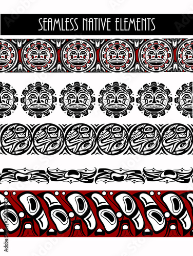 abstract background native north american set