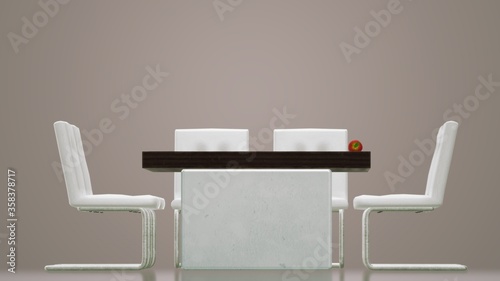 table and appple photo