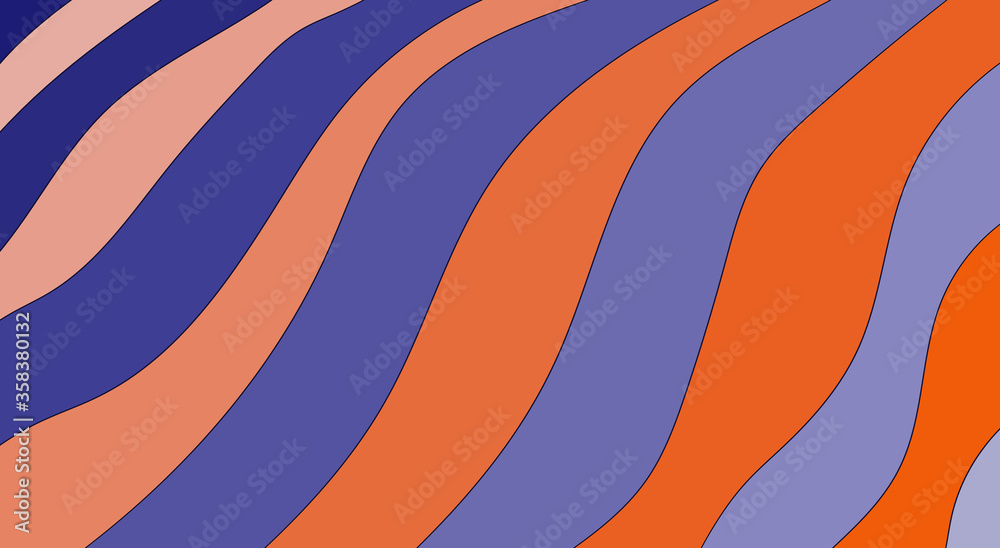 Illustration. Different color wavy stripes Illustration. Different color wavy stripes