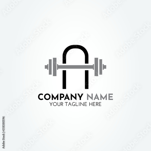 Modern, creative, simple A gym logo vector