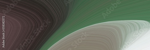 simple elegant modern soft curvy waves background design with dim gray, dark olive green and light gray color