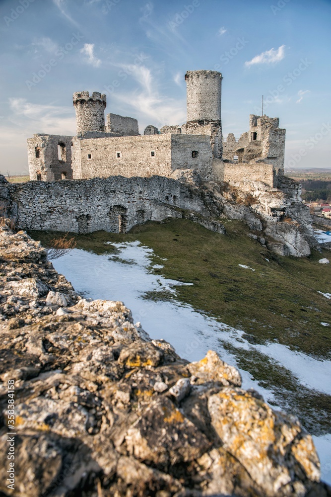 Ogrodzieniec castle in podzamcze polish jura Poland