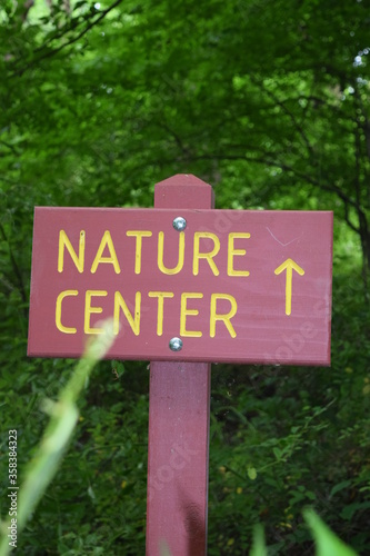 A sign for a nature center