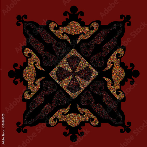 abstract background with floral ornament