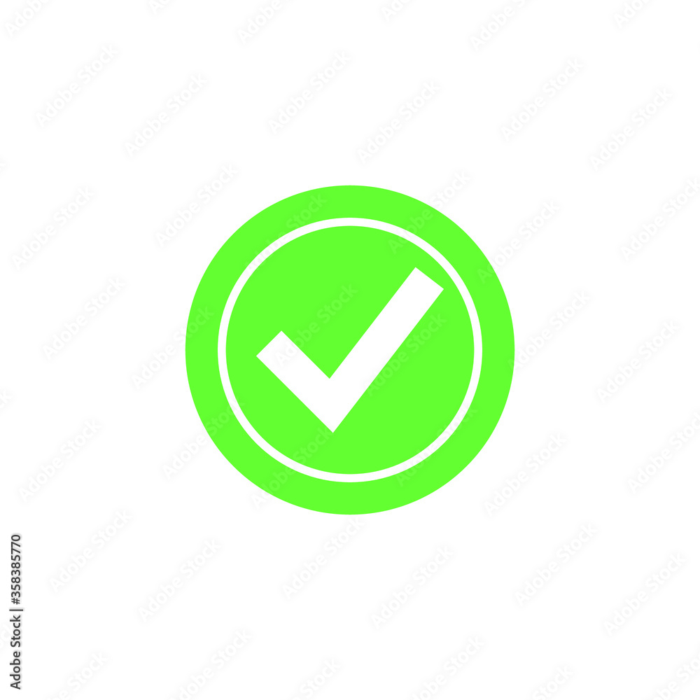 Green check box on green circle, on white background, icon, symbol, logo vector illustration
Green check box on green circle, on white background, icon, symbol, logo vector illustration