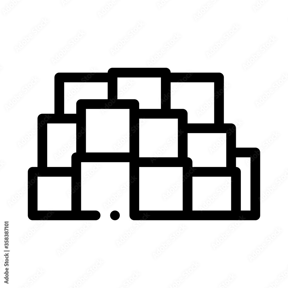 mountain of cheese cubes icon vector. mountain of cheese cubes sign. isolated contour symbol illustration mountain of cheese cubes icon vector. mountain of cheese cubes sign. isolated contour symbol illustration
