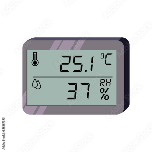 Temperature and humidity sensor . Climate control, hygrometer, air conditioner. Thermometer concept. can be used for topics like electronic devices, measurement, meteorology