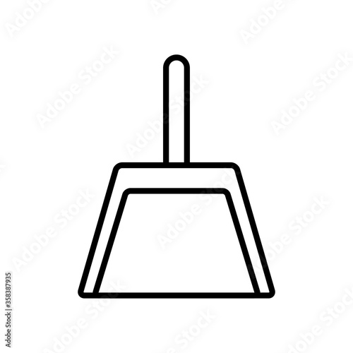 dustpan icon, line style