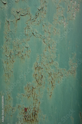 Old green paint texture on metal surface background