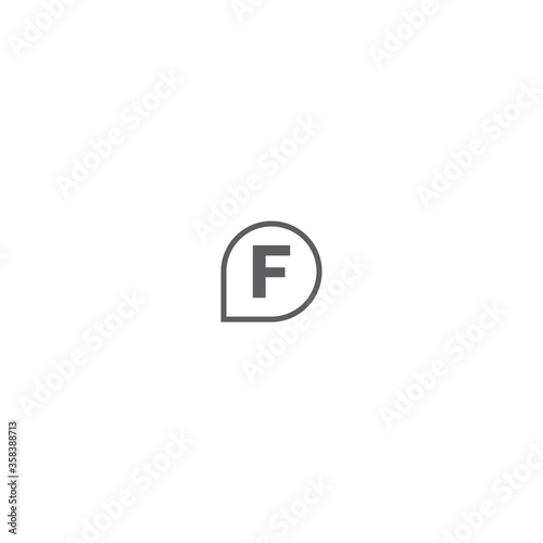  Letter F logo icon flat design concept