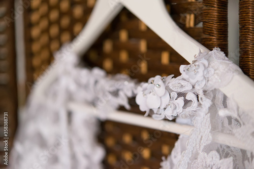 Details of a beautiful wedding dress