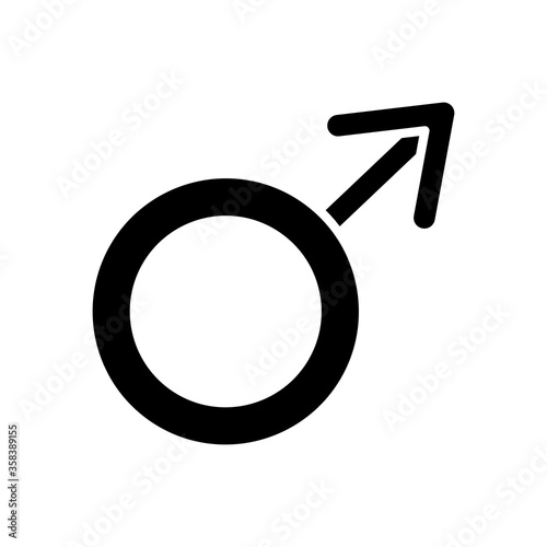 male gender symbol icon, silhouette style