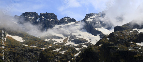Obraz na płótnie Panorama of rocky ridge with Kozi Wierch, Tatra Mountains, Poland w salonie