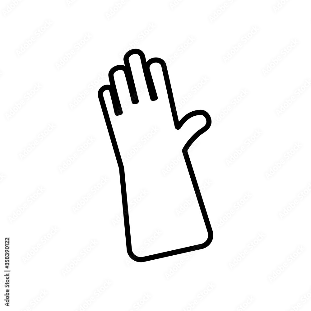 Obraz premium cleaning glove icon, line style