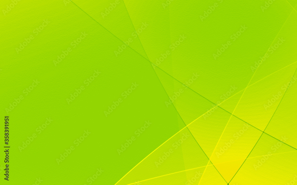 Abstract geometric green and yellow curve line gradient Background.For ecology concept design technology and modern. - obrazy, fototapety, plakaty 