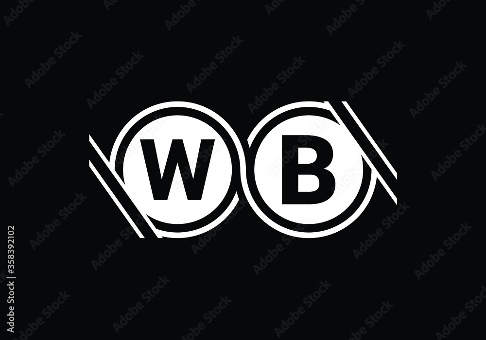 Initial Monogram Letter W B Logo Design Vector Template. WB Letter Logo Design Initial Monogram Letter W B Logo Design Vector Template. WB Letter Logo Design