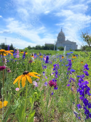Oklahoma State Capitol in the Spring