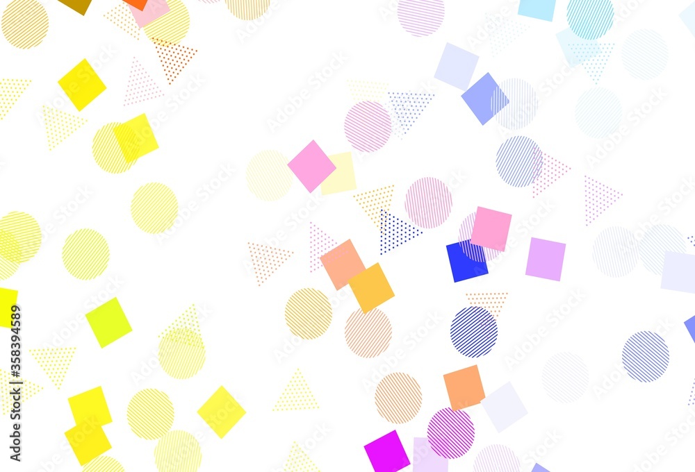 Fototapeta premium Light Multicolor vector pattern with polygonal style with circles.
