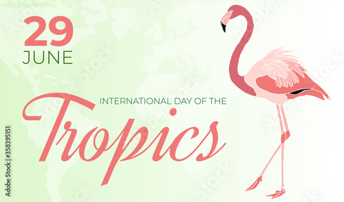 International Day of the Tropics Background Illustration Banner