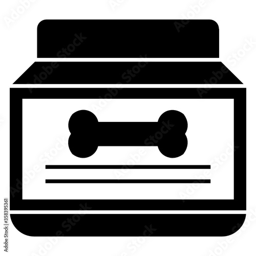 Pet Lotion Grooming Accessories Cosmetics Vector Icon Design 