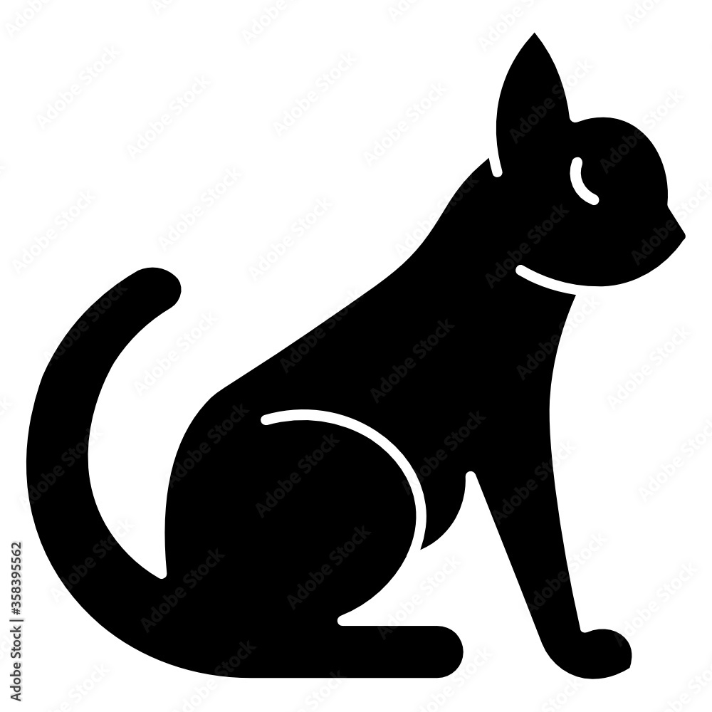 Cat Sitting Pose Vector Icon Design Cat Sitting Pose Vector Icon Design