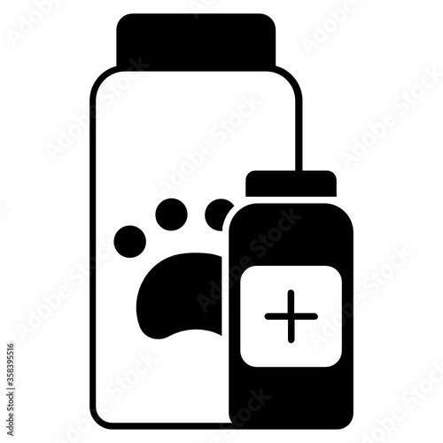 Animal Health Care pet meds vector Icon design 