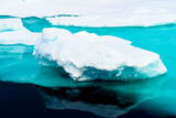 Ice landcape on the water in Arctic