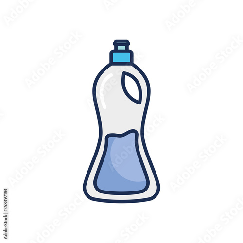 dish soap bottle icon, line fill style