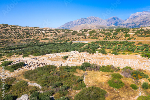 Ruins of the ancient Minoan settlement Gournia, Crete, Greece