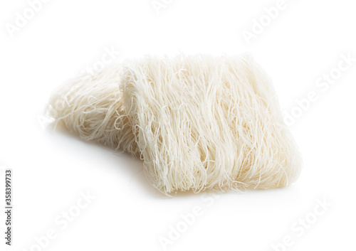 Uncooked white rice noodles