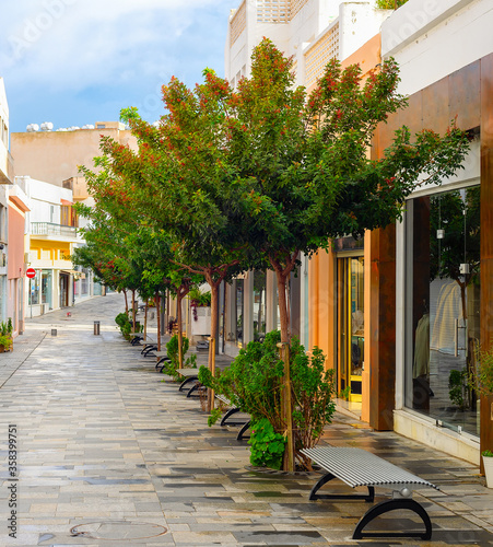 Touristic shopping street, ...