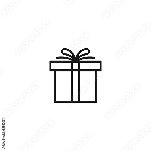 Gift box icon vector illustration.