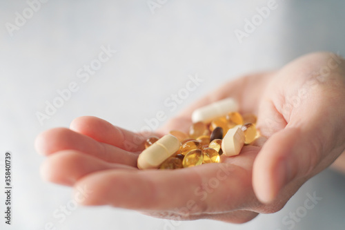 medical pills in a hand