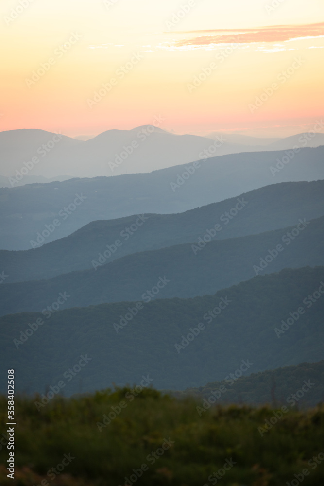 Sunrise from the Appalachian Trail on Roan Mountain