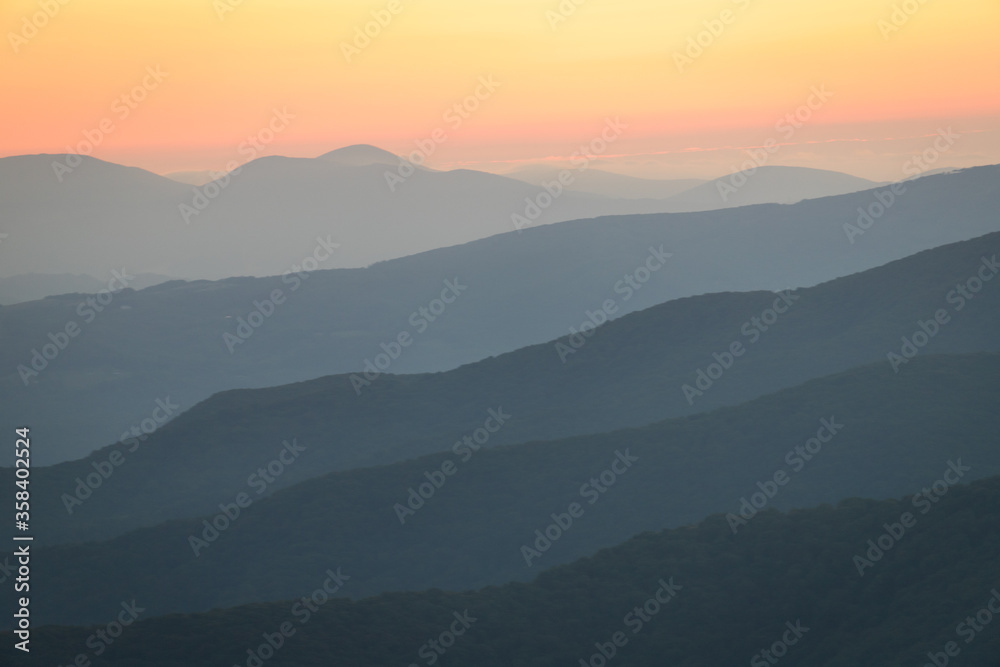 Sunrise from the Appalachian Trail on Roan Mountain