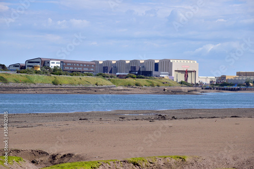 Fotografia Looking over the sea at BAE systems in Barrow in furness