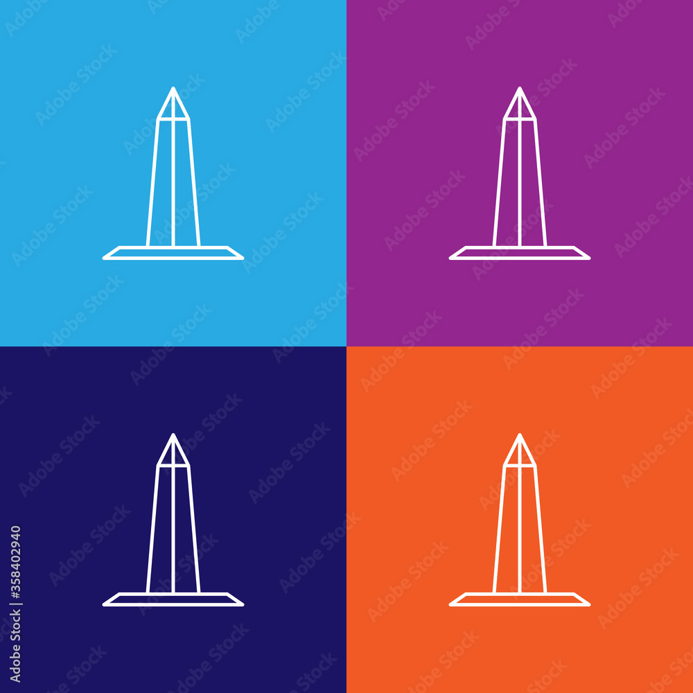 washington monument obelisk outline icon. Elements of independence day illustration icon washington monument obelisk outline icon. Elements of independence day illustration icon