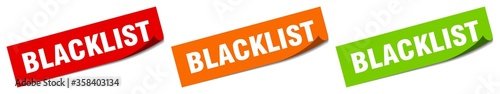blacklist sticker. blacklist square isolated sign. blacklist label