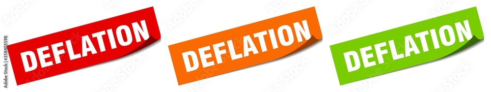deflation sticker. deflation square isolated sign. deflation label deflation sticker. deflation square isolated sign. deflation label
