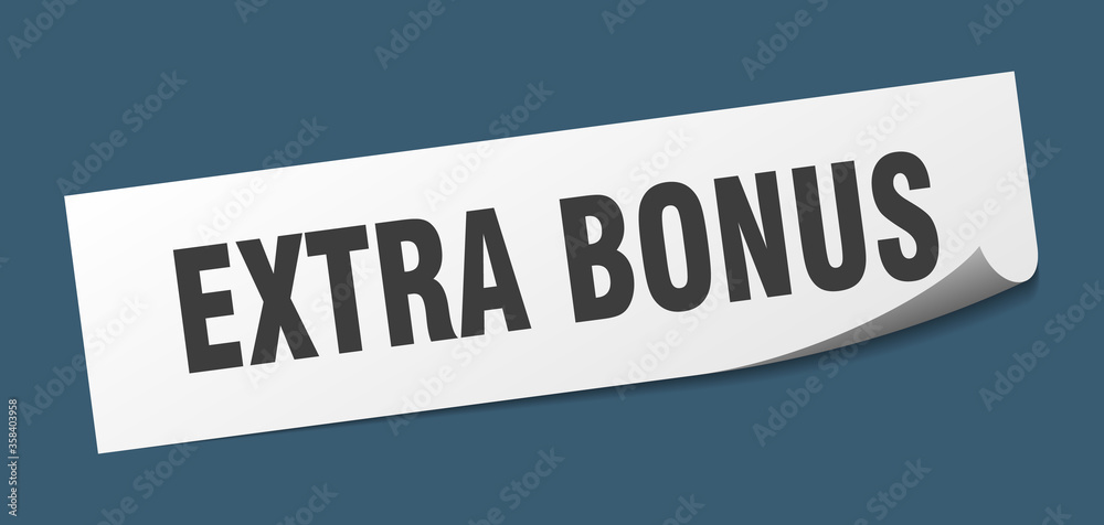 extra bonus sticker. extra bonus square isolated sign. extra bonus label