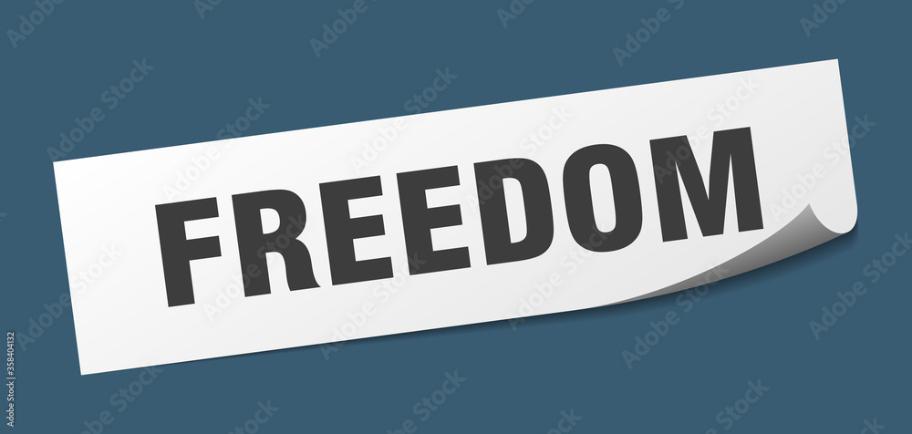 freedom sticker. freedom square isolated sign. freedom label