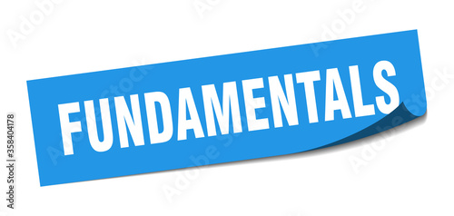 fundamentals sticker. fundamentals square isolated sign. fundamentals label
