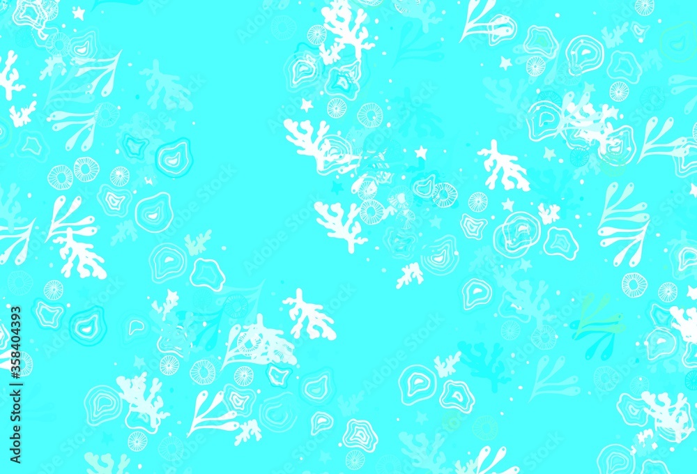 Light Green vector pattern with random forms.